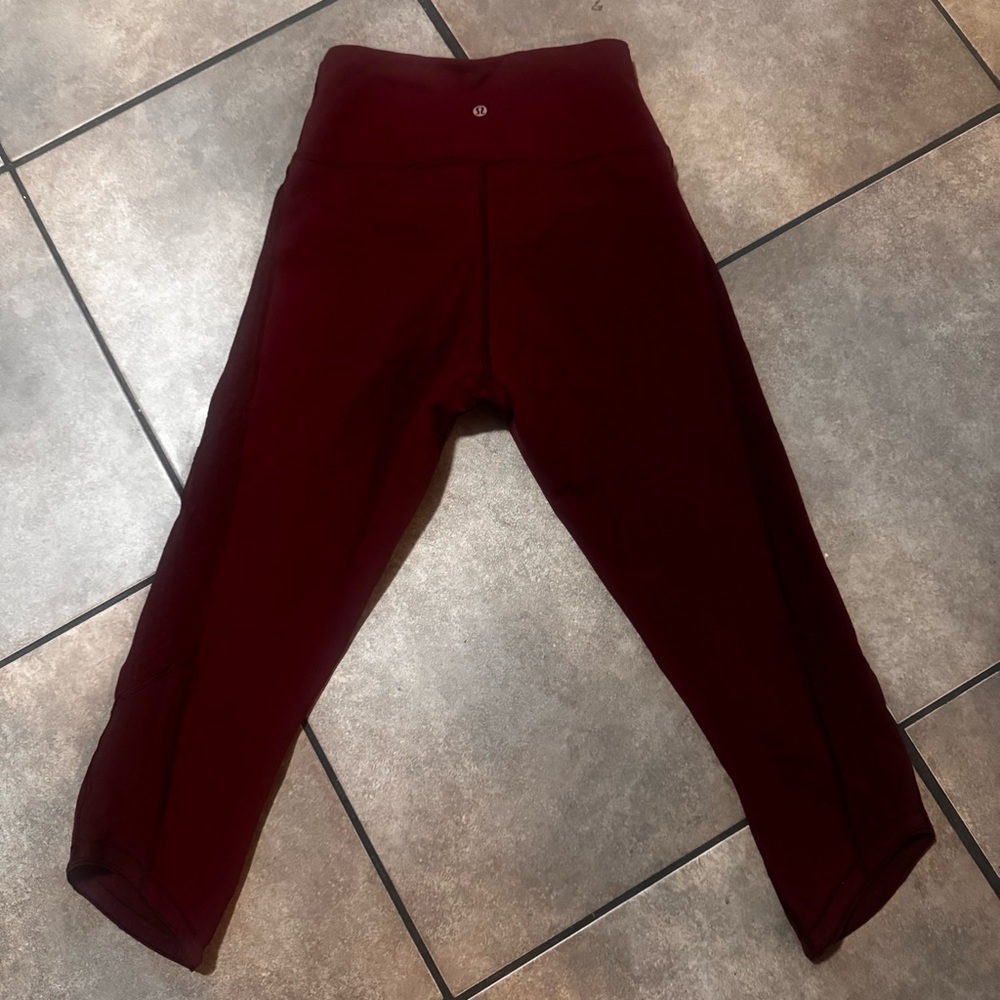 Lululemon Athletica Burgundy Leggings